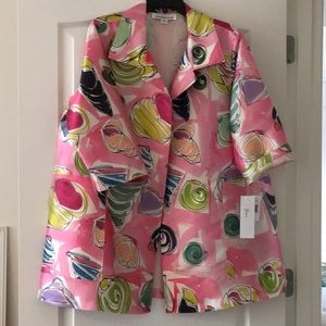 Caroline Rose Silk and Poly Jacket